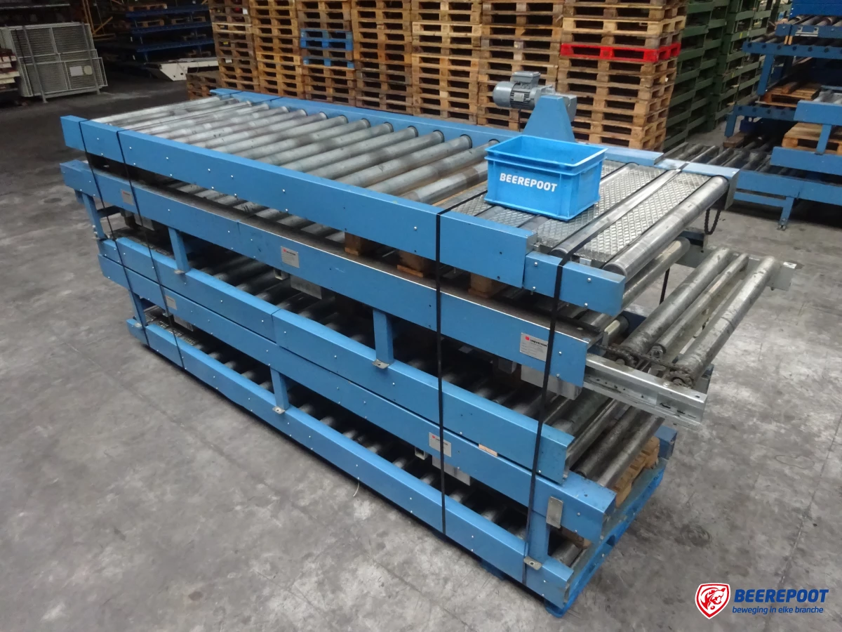 Aangedreven palletrollenbanen